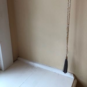South Moon Under Beaded Tassel Necklace